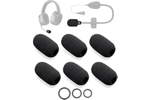 Voarmaks Paquete de 6 espuma de micrófono compatible con CARDO PACKTALK, FREECOM X, serie Spirit, funda de micrófono de casco de motocicleta, piezas de repuesto para filtro pop para parabrisas + 12
