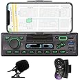 LXKLSZ Car Stereo with Bluetooth Single Din with APP Control MP3 Player Support Hands-Free Calls/USB/FM/AM/TF/AUX-in/EQ Set, Car Radio Receivers with Phone Holder External MIC SWC Remote
