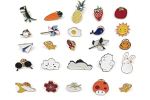 SKHAOVS 25 sztuk przypinek do broszki z kreskówki, emaliowane przypinki, zestaw uroczych broszek, metalowe przypinki do klapy, zestaw przypinek do klapy, do kurtek, plecaków, czapek, rzemiosła DIY