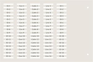 MarketConnect® 25 Card Targhette Segnacavo 4x12 FLAT 2000 tessere • PVC 0,5 mm (80×25 schede) • Per Tubetti da 0,5 mm • Compatibile con cod. 42091B Cembre • Bianco • RIDOTTO