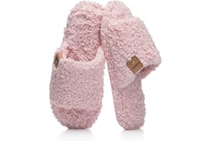 GOEWY miękkie kapcie damskie z pianką memory - wygodne kapcie na otwartym obcasie, antypoślizgowa podeszwa do wewnątrz/na zewnątrz, bardzo miękkie jako prezent dla kobiet