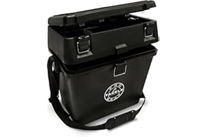 PRO TACKLE GEAR Pro Tackle Allround Angelkoffer Sitzkiepe/Angeltasche inklusive 4X Angelboxen für Angelzubehör im Deckel, Angeltasche mit Boxen Angel Tasche Angeltaschen (Sitzkiepe)