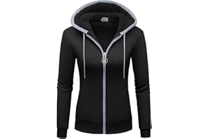GEEK LIGHTING Sweat à Capuche Femme Polaire Chaud Veste Femme Chic et Elegant Sweatshirt à Capuche Femme Zippé Veste Hoodie Jacket Chaud Automne Hiver S-2XL