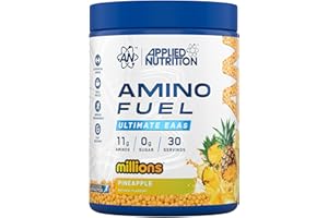 Applied Nutrition Amino Fuel - Amino Acids Supplement, EAA Essential Amino Acids Powder, Muscle Fuel & Recovery (390g - 30 Servings) (Pineapple)