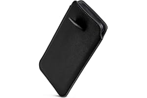 ONEFLOW Liberty Case for iPhone 13 mini Mobile Phone Slip-in Case with Pull-Out Function, PU Leather Mobile Phone Case, Protective Case with Tab, Sleeve Case for Inserting, Black