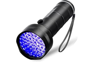 POCKETMAN 51 LED UV Flashlight Black Light 395 nm Blacklight for Pet Urine Detector for Dog/Cat Urine, Dry Stains, am 51uv