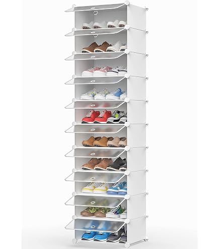 side by side Gaston Shoe Rack Solid Ash Storage Rack 66 x 72 x 22