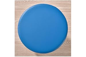 SWJ-SWJSSB 2er Set Hockerbezug Rund Sitzhocker Rund 30-38cm Hocker Bezug Wasserdicht，für Drehhocker,Drehbar Bürohocker Stuhl Rund Barhocker Bezug，Knitterfrei Waschbar Weich Und Langlebig ( Color : Dark blue , Si