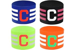 DEOLVEN Opaska kapitańska, opaski kapitana piłki nożnej dla dzieci, duże opaski kapitana C dla dorosłych/juniorów i młodzieży, piłka nożna, hokej, rugby, siatkówka, tenis, sporty