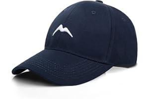 Momoshe Cap Herren Sommer Damen 100% Baumwoll Kappe Verstellbar Atmungsaktiv Einheitsgröße Baseball Bergspitzen Stickerei Sport