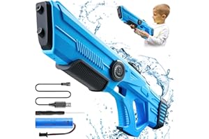 AOMANTIC SARL Pistola de Agua Eléctrica, Pistola de Agua Automática, Pistola de Agua de Juguete, Potente Pistola De Agua Eléctrica, Pistola de Agua Automática de Gran Capacidad para Playa Jardín (M2)