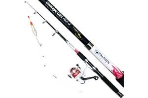 Mega Fishing Kinderangel Starter Set Tele Combo - Teleskop Rute Rolle Tasche & Fertigmontage - Rot & Blau