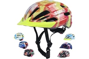 Kids Bike Helmet, SIFVO Kids Helmet Cool Boys and Girls Bike Helmet with Safety Light Age 5-14 Adjustable & Lightweight Bike Helmets for Kids Youth Bike Helmet Multi-sport 50-57cm