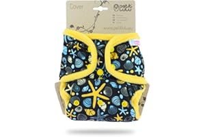 Culotte de Protection Petit Lulu | Couvre-Couche | Taille Unique | Fermeture à Pressions | Réutilisable & Lavable | Étanche | Couches Lavables | Fabriqué en Europe (Ocean Treasures)