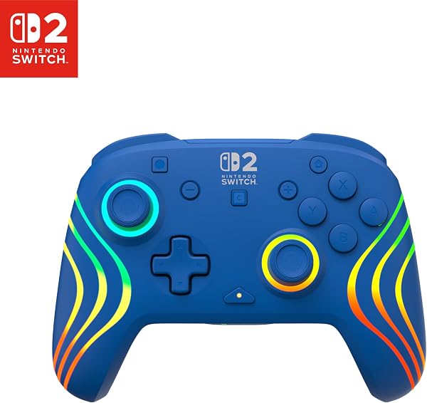 Turtle Beach Afterglow Wave Blau Kabelloser RGB-Gaming-Controller offiziell lizenziert für Nintendo Switch 2 - 1