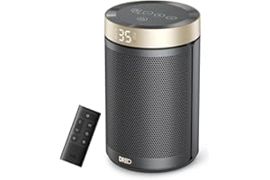Dreo Calefactor Bajo Consumo Cerámico, con Termostato Portátil, Temporizador 12H, Modo Eco y Ventilador, 1500W PTC Rápido y Seguro para Oficina, Dormitorio y Casa