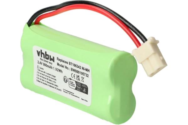 vhbw Batterie Compatible avec V-Tech DM221, DM222, DM221-2, Digital Audio Monitor DM221 Moniteur bébé, babyphone (800mAh, 2,4V, NiMH)