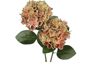 ‎BRIFUL Künstliche Hortensie Blumen Real-Touch Kunstblumen Wie Echt Hydrangea Kunstzweige Blumengesteck für Bürotischen, Hotels, Rezeptionen, Wartezimmer, Esstische, Cafes Dekoration, 2 Stück