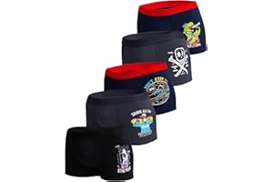 MOR Bokserki i majtki dla chłopców w wieku od 2 do 15 lat (opakowanie 5 szt.) - zestaw bielizny dziecięcej z bawełny dla chłopców - majtki chłopięce