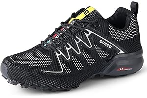 KUXUAN Cycling Shoes for Men - Peloton, Road Bike, MTB - Non-slip and Breathable Casual Shoe - Black, 45 EU