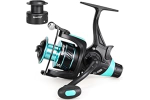 ‎SOUGAYILANG Sougayilang Angelrollen Karpfen Angelrolle 13+1BB Spinnrollen, glatt, leistungsstarke Angelrolle, Karpfenrolle mit Ersatzspule