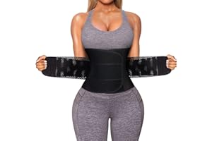 Bafully Ceinture abdominale pour femme - Ceinture de sudation - Sauna - Taille réglable - Avec fermeture Velcro - En néoprène