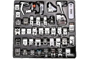 Vitasemcepli Kit 42 Piedini Macchina per Cucire Perfetto Accessori Patchwork Cucito al Piedino Compatibili la Singer/Baby Lock/Brother/Janome/Elna/New Home/Simplicity/Macchina Dopo L'Anno 1948