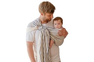 NEOBULLE NéoBulle - Sling Sergé Brisé - Portage en Écharpe sans Nœud - Installation Facile - Léger et Confortable, en Coton Bio - 100% Fabriqué en France - De la Naissance à 3-4 Ans, Malo