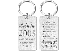 Gezxin Happy Birthday Keyring Gifts for Women Men-Personalised Steel Bday Gifts- Make The World A Better Place