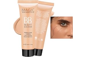 LYNTYAOU BB Cream Foundation, Even Skin Tone Cream Moisturizing Concealer Makeup Base, Waterproof Lightweight Foundation Anti-Redness Silky Smoothing Long Lasting Foundation (Natural)