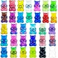 GUYOMM 32Pcs Bear Shoe Charms Pack,Cute Shoe Accessories,Colorful Bear Shoe Decoration Clips Pins For Girls Kids Women Adults Boys
