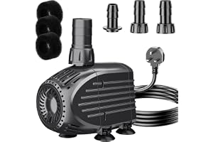 Biling Submersible Pump for Pond Dirty Water, 60W 3200 L/H Quiet Pond Pump with Filter Energy Efficient Water Circulation for