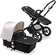 Bugaboo Cameleon 3 Plus: Versatile 2-in-1 Pushchair with Swivel Handlebar for a Comfortable Ride, Carrycot 0-4 Years, Black Chassis & Grey Mottled Sun Canopy