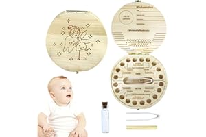 JOKILY Denti salva box per bambini e bambina, Scatola per denti da latte di alta qualità, Scatola per Denti da Latte per la conservazione di denti da latte, ideale come regalo di compleanno o battesimo