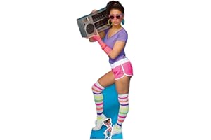 STAR CUTOUTS Ltd SC1023 80's Neon Boombox Girl, Karton, Mehrfarbig, 177 x 73 x 177 cm, Pappe, Regular