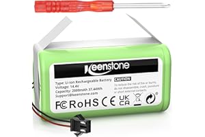 Keenstone 14,4V Batterie Li-ION 2600mAh pour Bagotte BG600 BG700 Lefant M520 Muzili G9070 IKOHS NETBOT S14 S15 Eufy RoboVac 11 11S 30C 35C 12 15C Max DEEBOT 605 N79S Conga Excellence 990 950