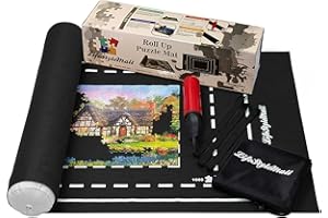 LifeStyleMall Jigsaw Puzzle Roll Mat - Portable Storage and Accessory for 500, 1000, 1500 Pieces - Premium Felt Material