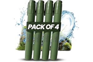 Joypur® Paille Filtrante de Survie- Purificateur d'Eau pour Randonnée Camping Bushcraft - Filtre à Eau de Poche, Materiel Militaire Accessoires Survivalisme Equipement Kit. （vert*4）