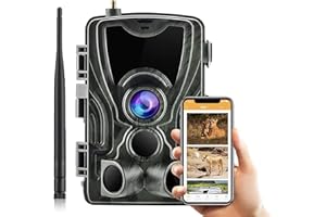 SUNTEKCAM Wildkamera SIM Handyübertragung 4G LTE Jagdkamera Nachtsichtgerät Bewegungsmelder 20MP 1080P IP66 Wasserdicht, 940nm IR LED Fast Trigger Sensor 120° Weitwinkel MMS SMTP Übertragung mit 32G SD Karte