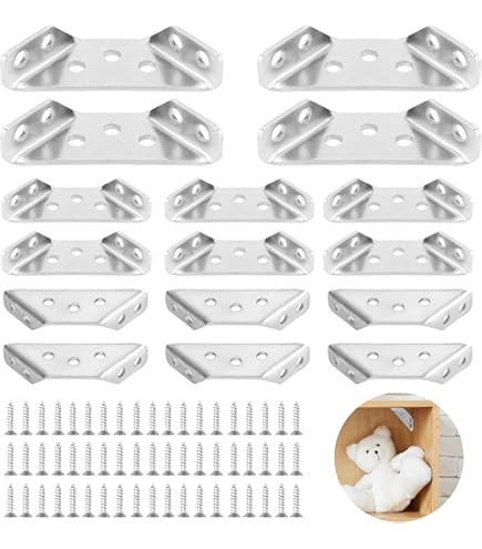Alberts 847456 Équerre de chaise, galvanisée Sendzimir, 150 x 150 x 25 mm, Set de 20 pièces