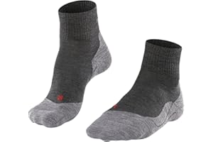 FALKE Męskie TK5 Short Skarpety Trekkingowe lekko wyściełane krótkie cienkie do trekkingu na wędrówki oddychająca regulująca temperaturę neutralizująca zapachy wełna materiał funkcyjny 1 Para