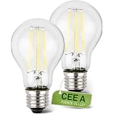 BRILONER - Set of 2 LED Filament Bulbs E27 A60, CEE A, 5W 1055lm, Warm White, LED Bulb Interior Lighting, Household Incandesc