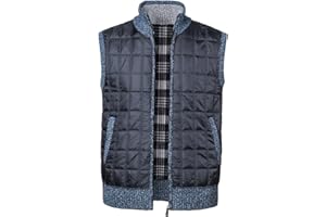 Yukirtiq Gilet Maglione da Uomo Caldo Pullover Casual Senza Maniche Gilet in Pile Cardigan da Uomo Invernale Gilet Fatti a Maglia con Cerniera