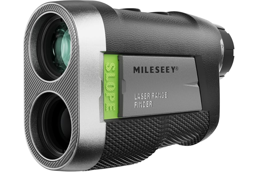 MiLESEEY Rechargeable Golf Range Finder with Slope Switch, Magnetic Range Finder Golf 1100Yds Flag Lock Vibration, ±0.55 Yds Accuracy, Tournament Legal Golf Rangefinders