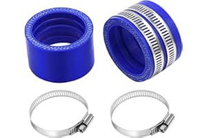 ZSDTRP 2PCS Motorcycle Carburetor Intake Manifold Interface Inlet Pipe for PWK KEIHIN OKO KOSO Intake Manifold Rubber Carb Manifold Spare Part for Dirt Bike ATV Go Kart Motorcross （Blue 40mm)