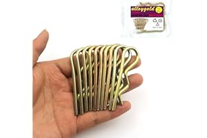 Alloygold 10Pcs Heavy Duty Hitch Pins Clip R Clips Cotter Pins, Colour Zine Spring Retaining Wire Hair Pins， Large for Trailer Tractors Mower Carts Truck Pin Clip，Strong Spring Tension M3.5×75mm