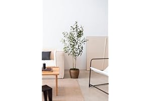 Maia Shop Plantas Decorativas - Olivo Artificial Flair 120 cm - Planta Artificial Decorativa para Hogar y Oficina, Árbol Artificial Realista con Maceta Incluida, Estilo Mediterráneo Moderno