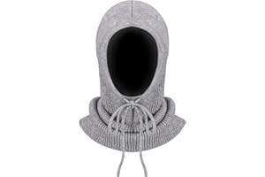 TAGVO Gorro estilo Pasamontañas para Mujer, Invierno Capucha Punto de Máscara de Esquí, Balaclava Calentador de Cuello de Invierno Snoods Punto de Capucha Bufanda de Cara