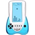 HLF New Retro Block Brick Game Console Large Screen Blue Backlight Brightness can be Adjusted Build in 23 Game Compatible with Lithium Battery/AAA Batteries can Plug in Headphone (Blue)