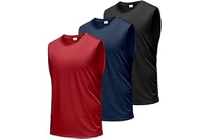 Boyzn Camiseta de tirantes para hombre, paquete de 3 unidades, para entrenamiento, fitness, culturismo, secado rápido, sin mangas, chaleco para hombre